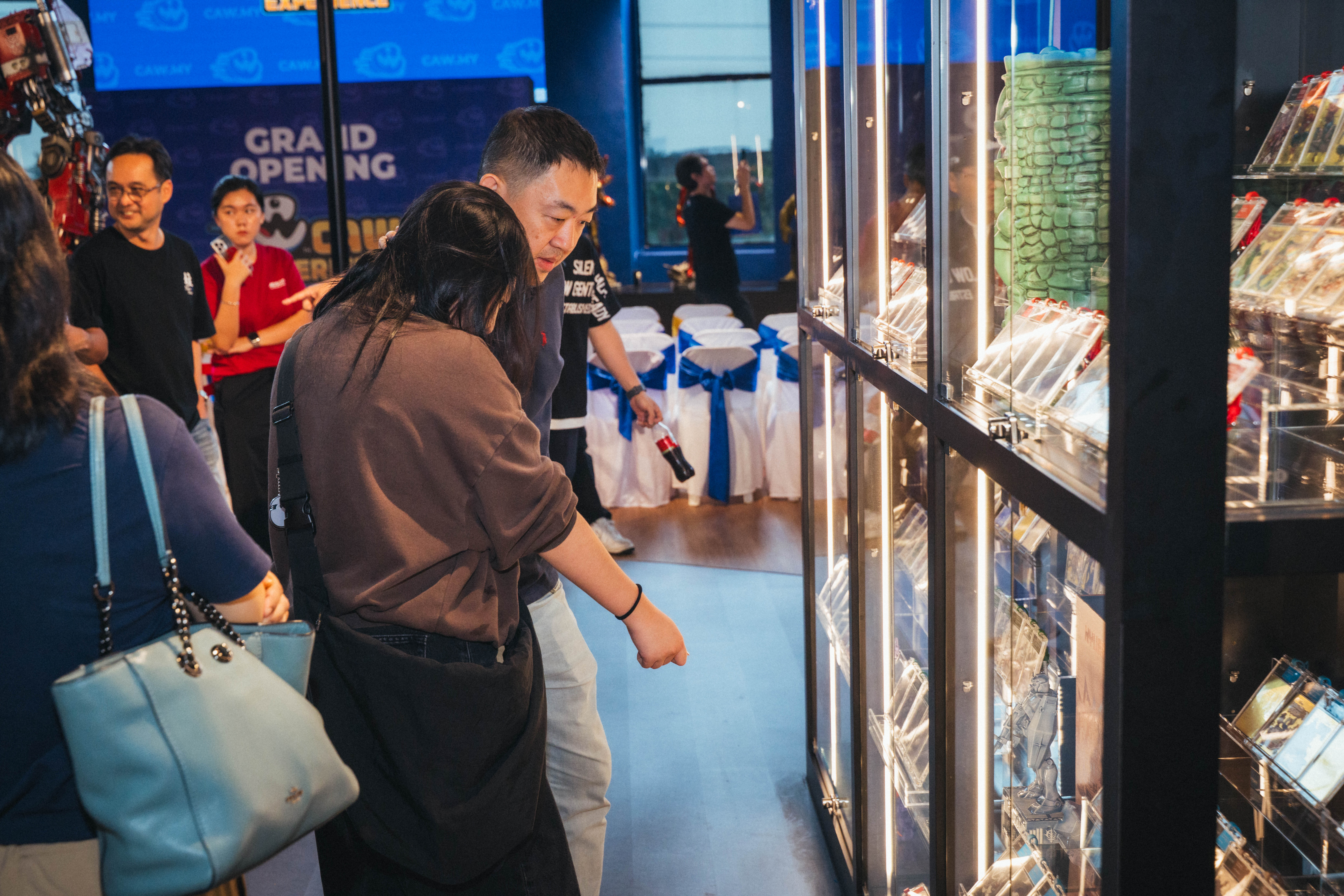 Guests exploring the CAW display galleries